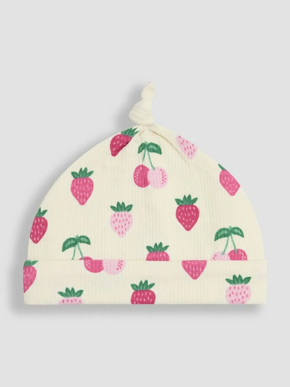 Jojo Maman Bébé Cream Cotton Print Baby Hat^ Newborn Accessories|Hats & Scratch Mitts