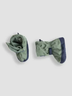 Online Jojo Maman Bébé Khaki Fleece Lined Booties