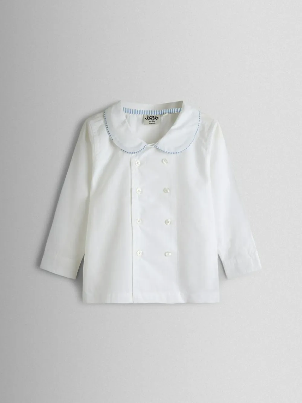 Jojo Maman Bébé Light Blue Double Breast Shirt & Stripe Shorts Set 2 Piece^ Shorts