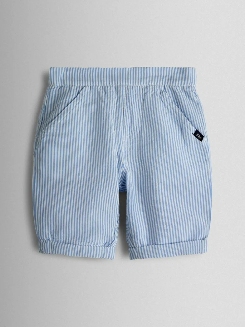 Jojo Maman Bébé Light Blue Double Breast Shirt & Stripe Shorts Set 2 Piece^ Shorts