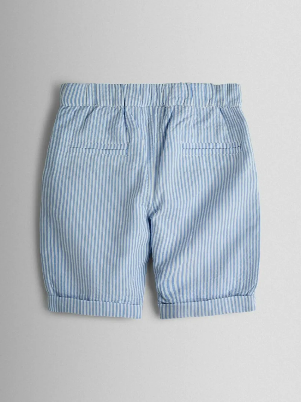 Jojo Maman Bébé Light Blue Double Breast Shirt & Stripe Shorts Set 2 Piece^ Shorts