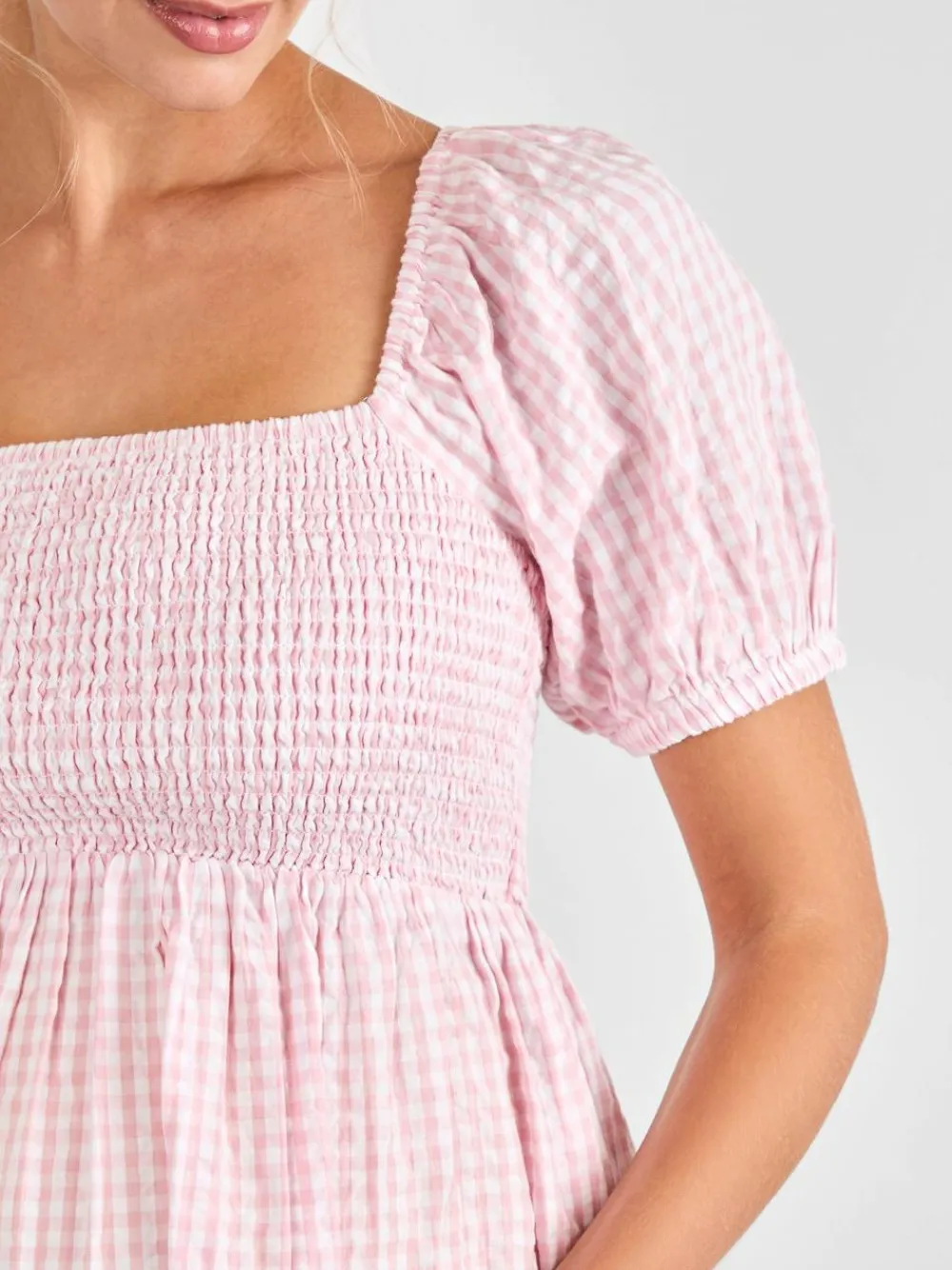 Jojo Maman Bébé Short Puff Sleeve Shirred Midi Dress^Women Midi Dresses|Dresses
