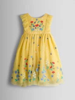 Jojo Maman Bébé Ruffle Tulle Appliqué Party Dress^ Dresses|Occasionwear