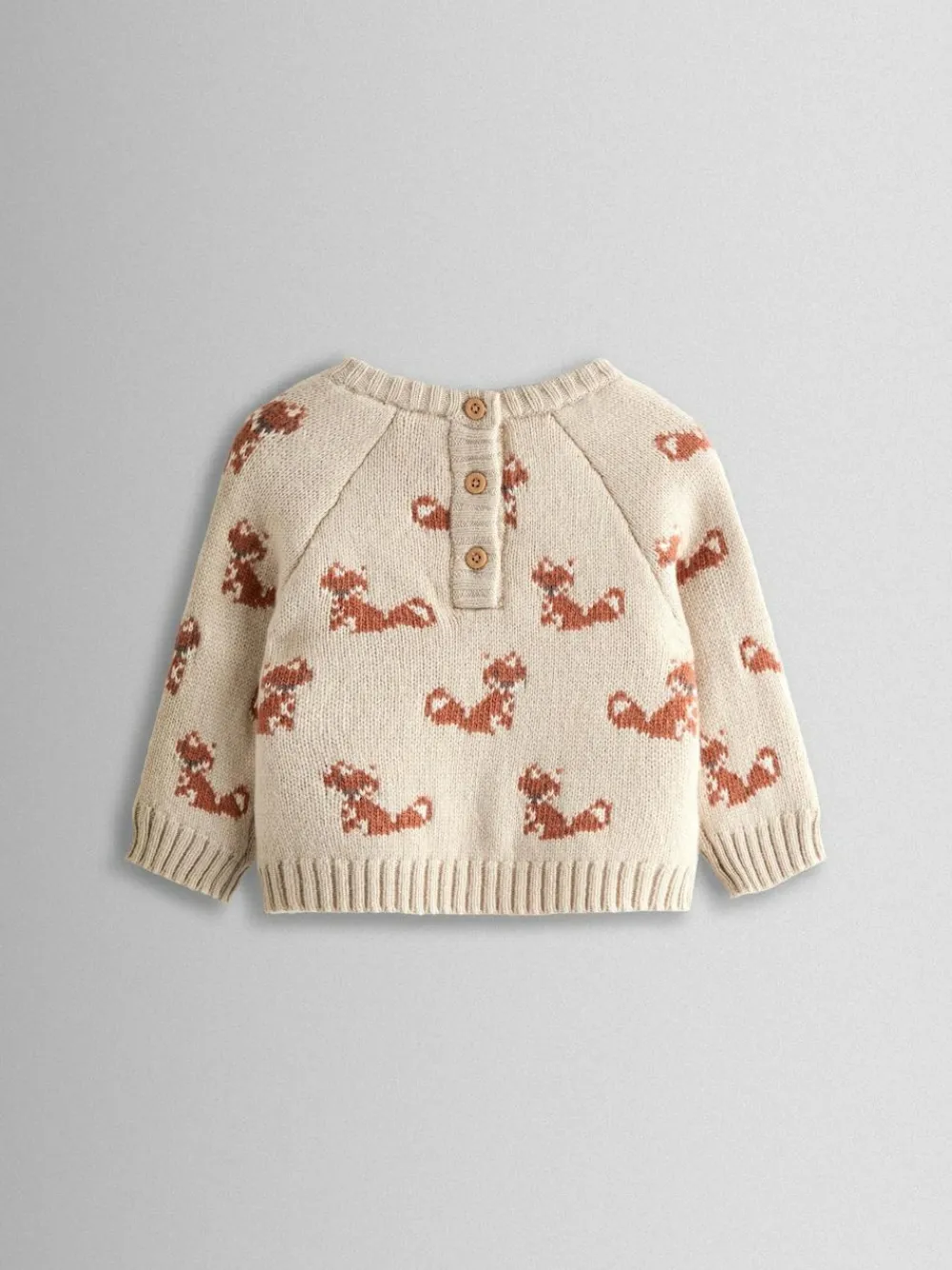 Sale Jojo Maman Bébé Knit Top & Bottom Set Natural Fox