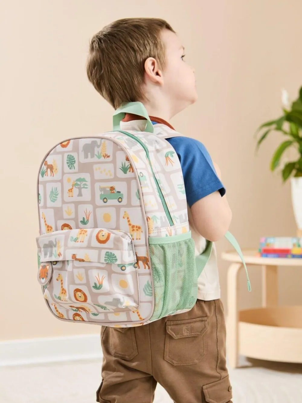 Jojo Maman Bébé Natural Safari Medium Backpack^BOY Bags|Bags