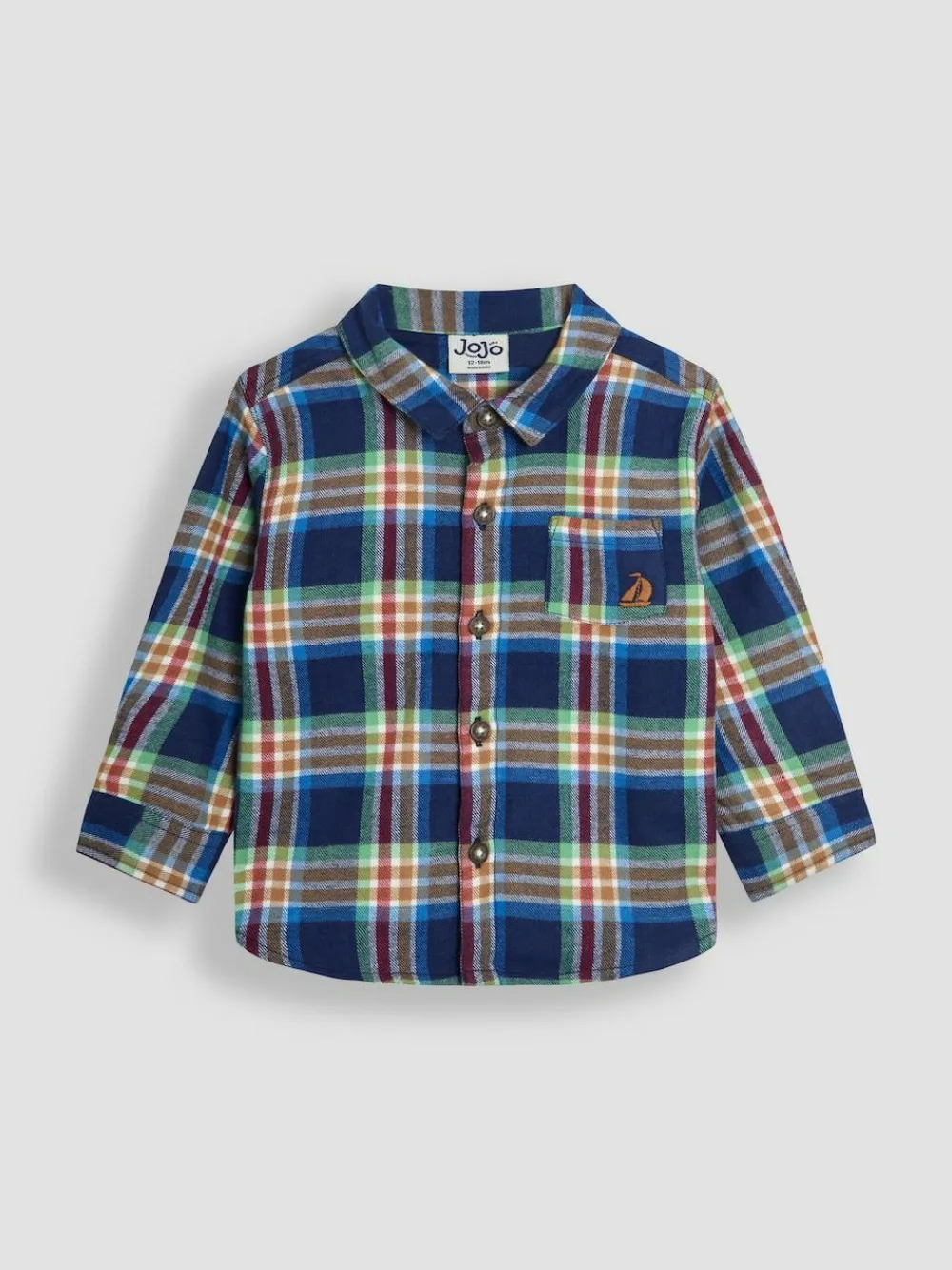 Hot Jojo Maman Bébé Brushed Shirt Navy Blue Check