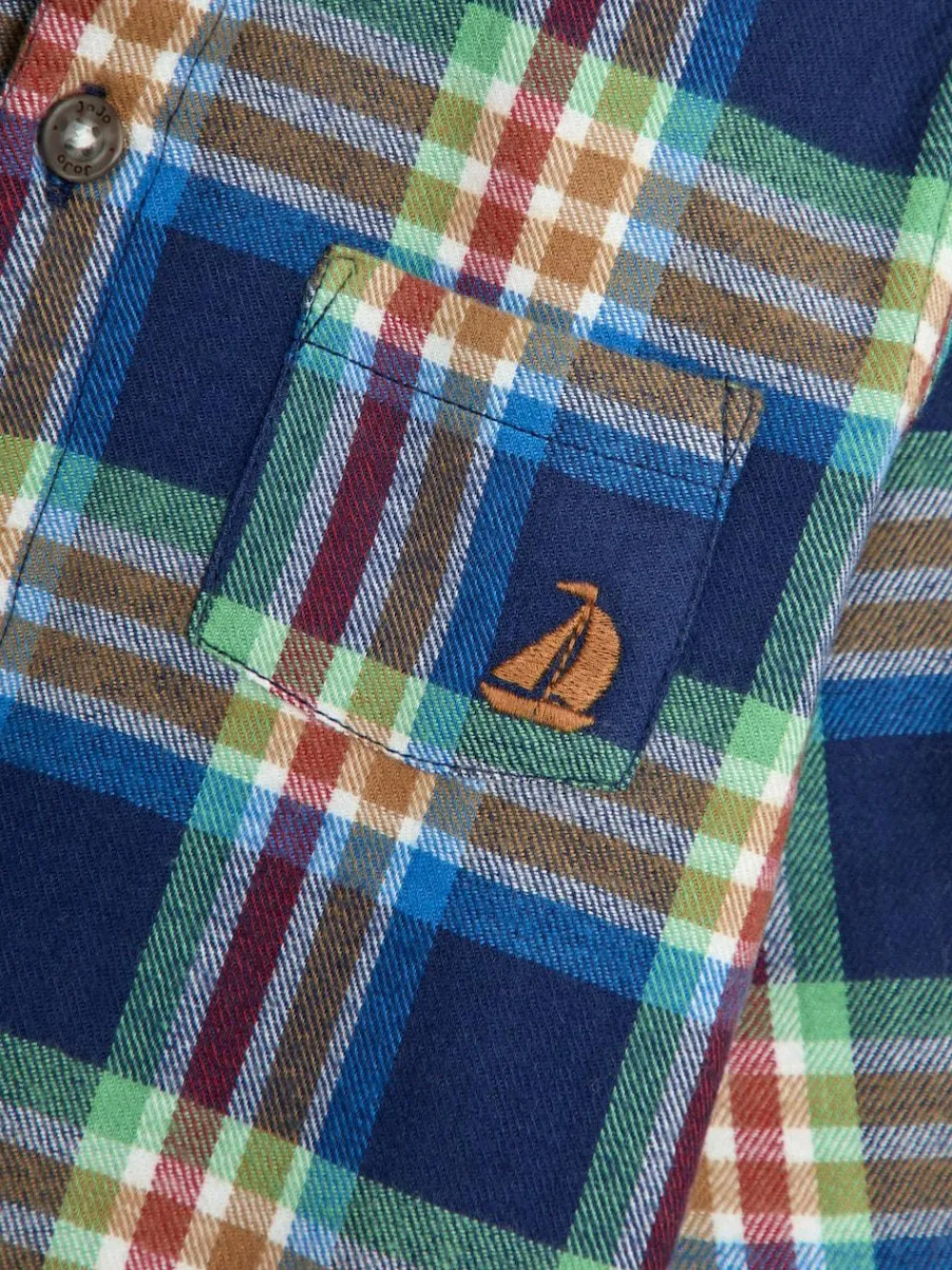 Hot Jojo Maman Bébé Brushed Shirt Navy Blue Check