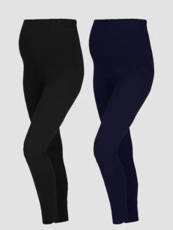 Jojo Maman Bébé 2-Pack Cotton Rich Maternity Leggings^Women Loungewear