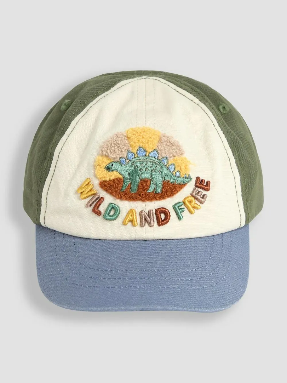Clearance Jojo Maman Bébé Neutral Dinosaur Appliqué Cap