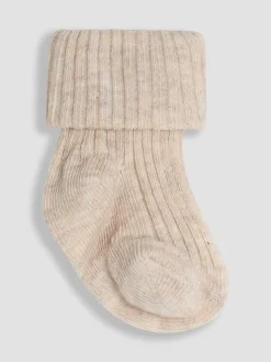 Outlet Jojo Maman Bébé 3-Pack Ribbed Baby Socks Neutral