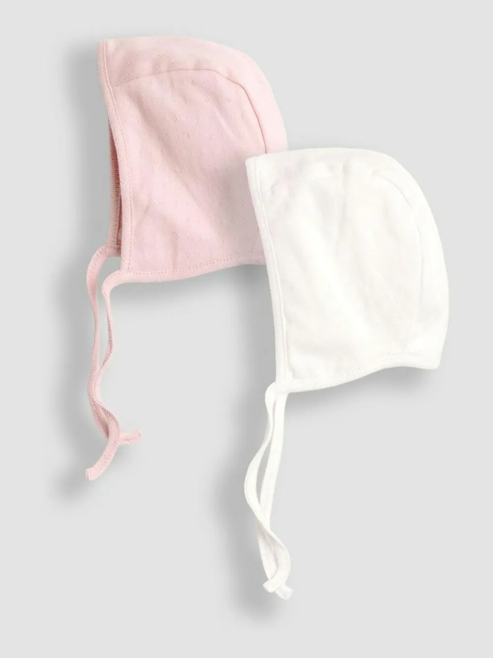 Jojo Maman Bébé Pink 2-Pack Pointelle Bonnets^ Hats & Scratch Mitts|Hats, Gloves & Scarves