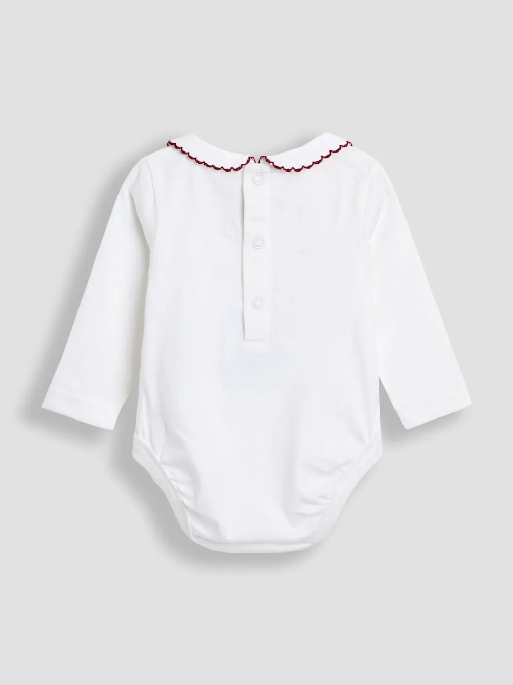 Jojo Maman Bébé Red 2-Piece Smocked Dungarees & Bodysuit Set