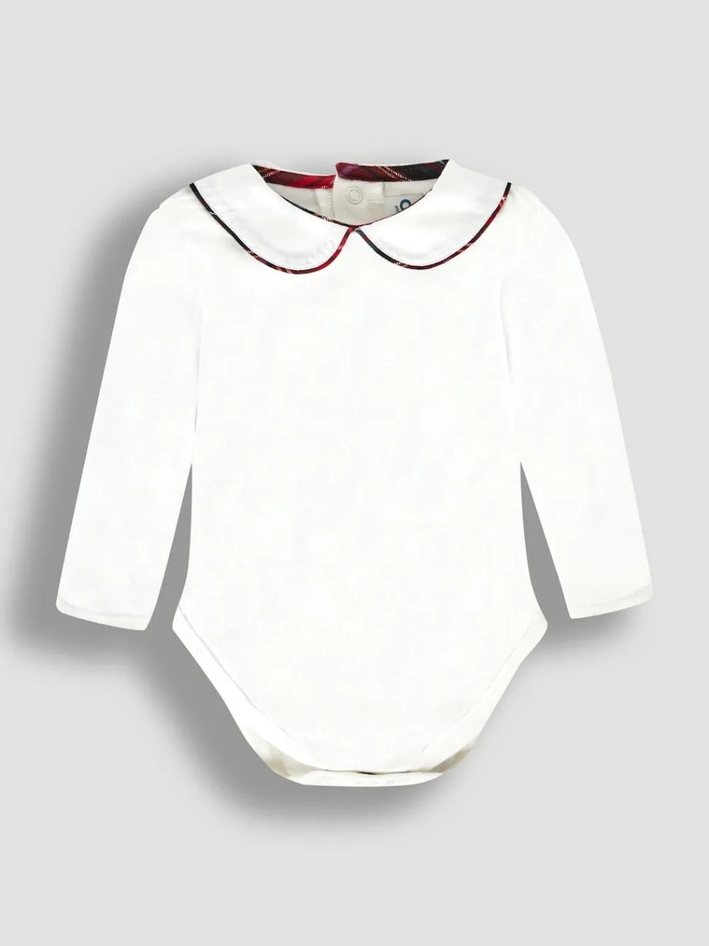 Clearance Jojo Maman Bébé Red Tartan 2-Piece Tartan Dungarees & Body Set