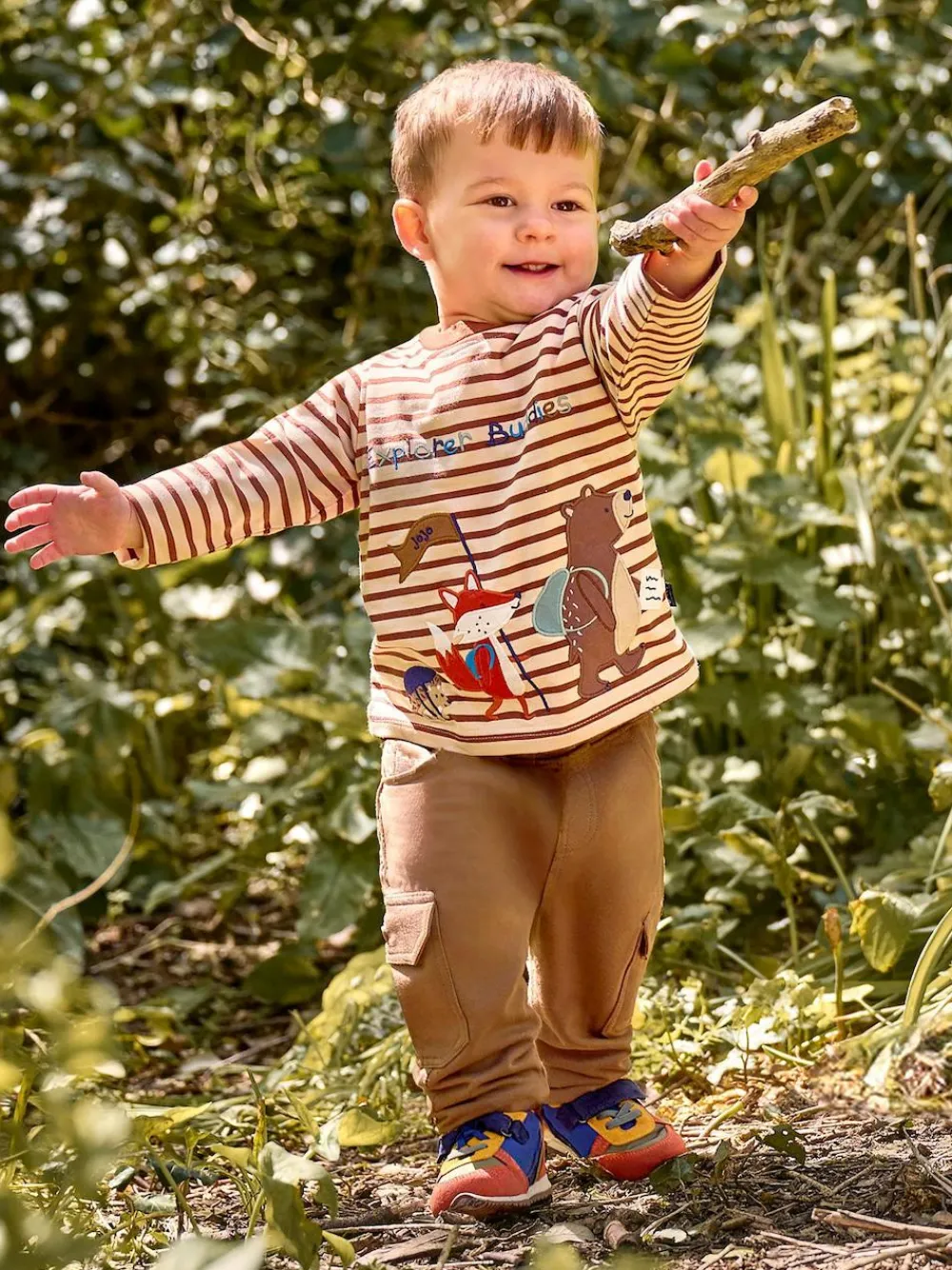 Hot Jojo Maman Bébé Tan Brown & Natural Marl 2-Pack Cargo Joggers Tan Brown & Natural Marl