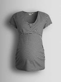 Discount Jojo Maman Bébé True Black 2-Pack Maternity And Nursing T-Shirts