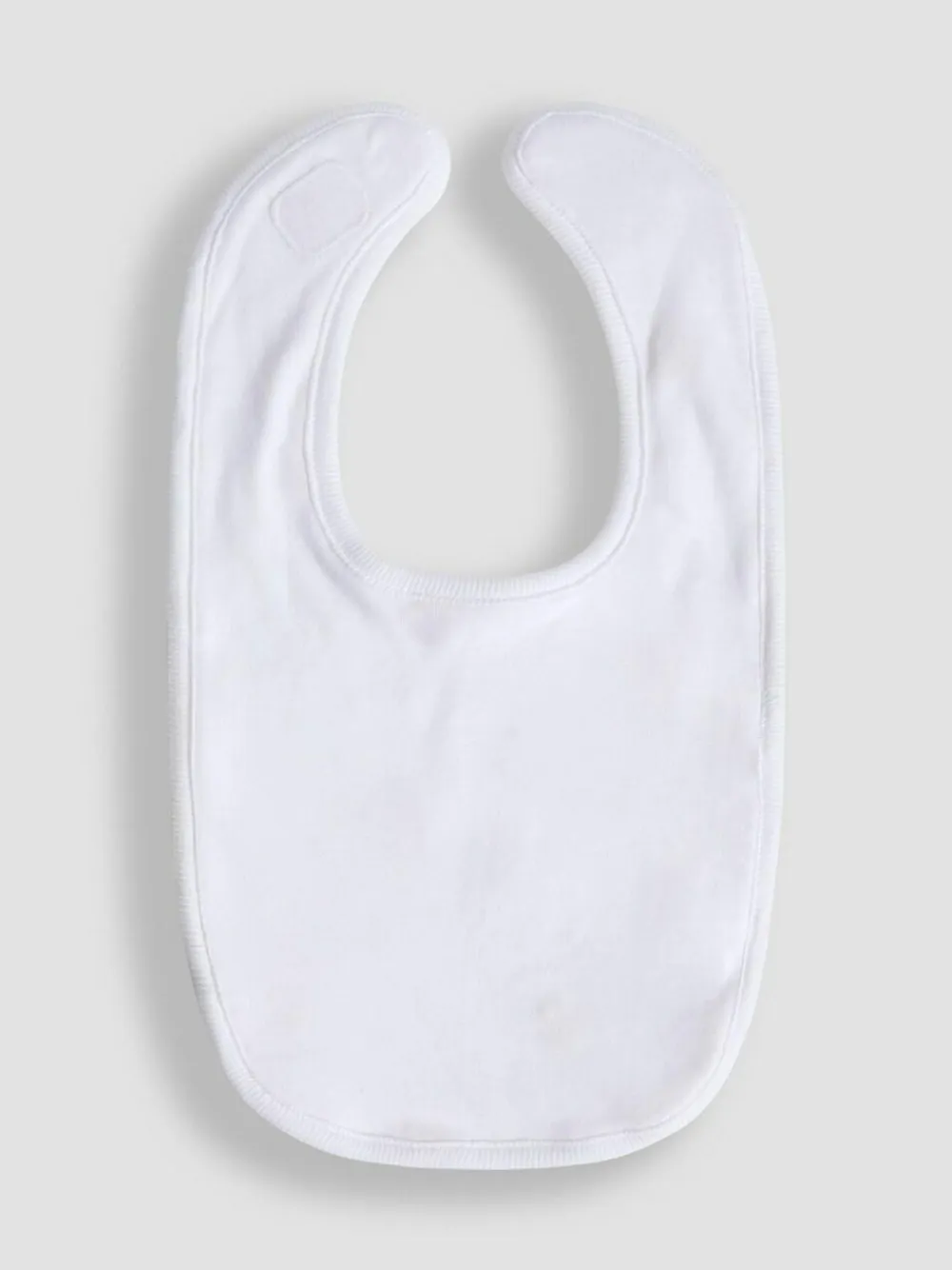 Hot Jojo Maman Bébé White Organic Cotton Duck Embroidered Bib
