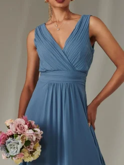 Jolie Moi Blue Cora Sleeveless Chiffon Maxi Dress^Women Maxi Dresses