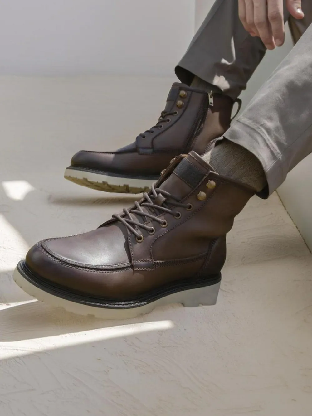 Jones Bootmaker Essex Chunky Leather Boots^ Boots|Boots
