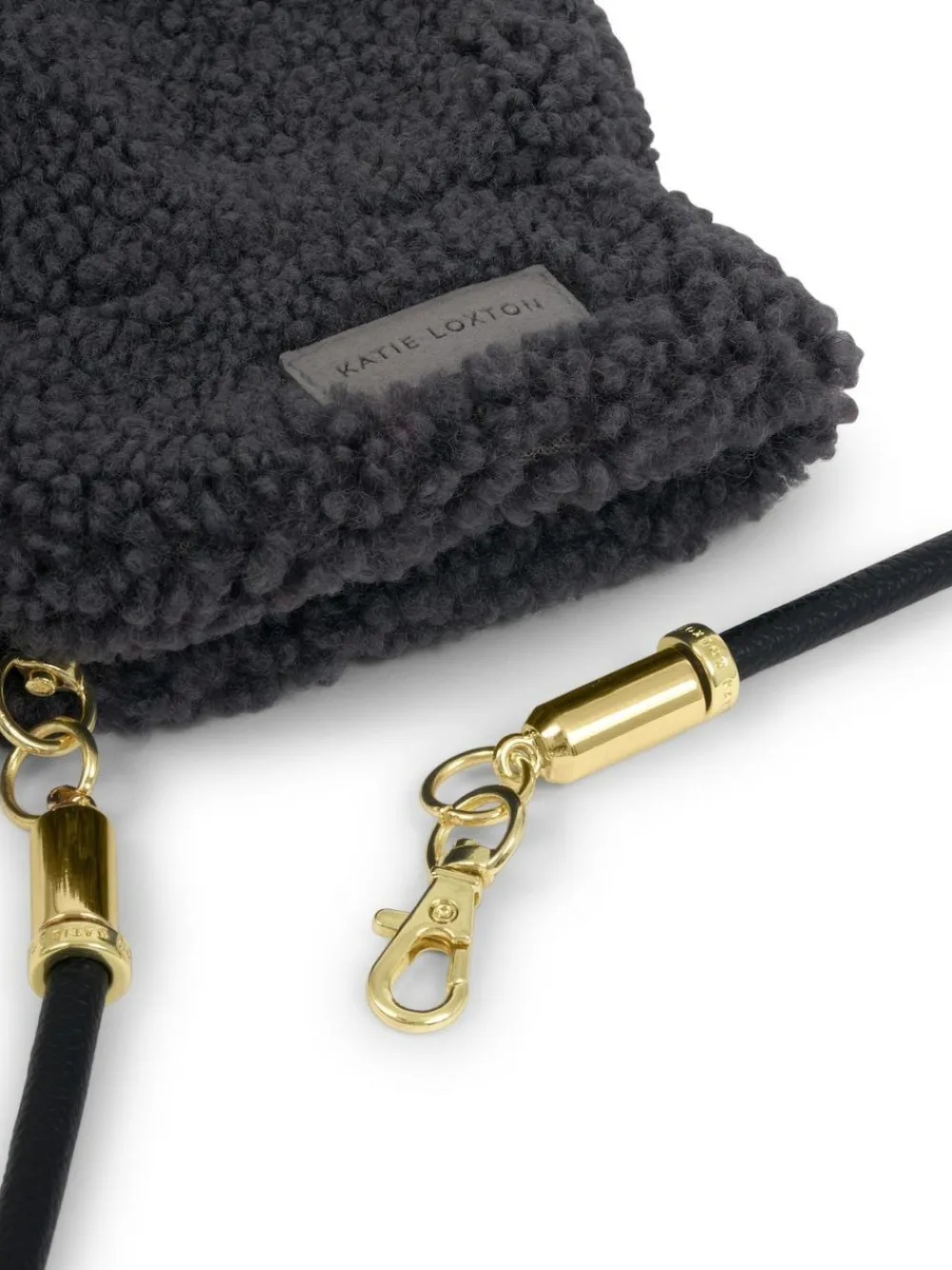 Hot Katie Loxton Teddy Mittens With Cord Grey
