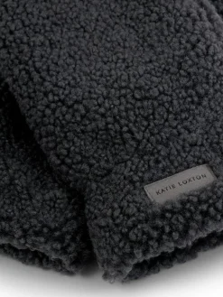 Hot Katie Loxton Teddy Mittens With Cord Grey