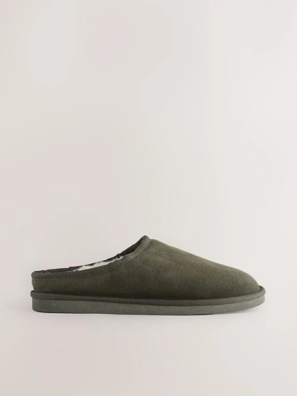 Next Faux Fur Lined Signature Suede Mule Slippers^ Slippers|Slippers