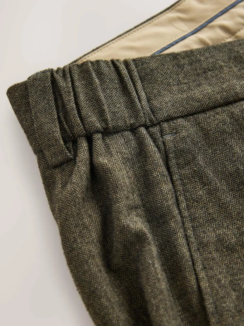 Next Regular Fit Smart Brushed Cotton Trousers^ Pants & Chinos