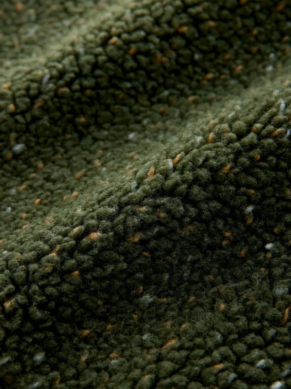 Sale Next Zip Through Funnel Borg Fleece Khaki Green Nep