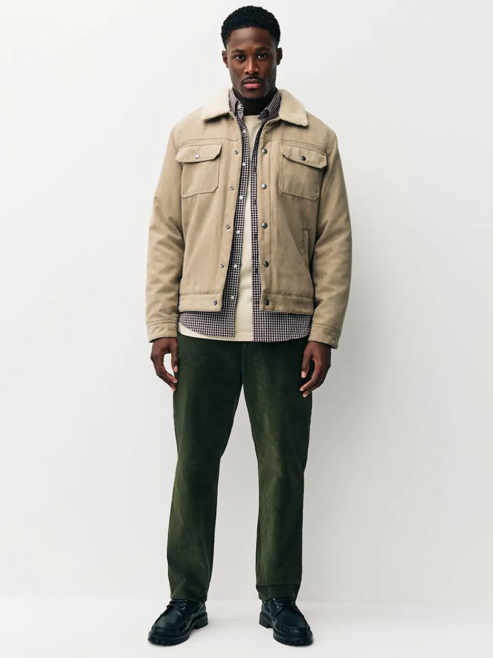Next Regular Fit Smart Cotton Rich Corduroy Elasticated Waistband Trousers^ Pants & Chinos