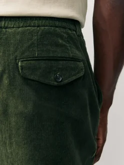 Next Regular Fit Smart Cotton Rich Corduroy Elasticated Waistband Trousers^ Pants & Chinos