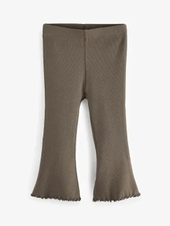 Next Khaki Green Rib Flare Leggings (3mths-7yrs)^ Pants & Leggings|Pants & Leggings