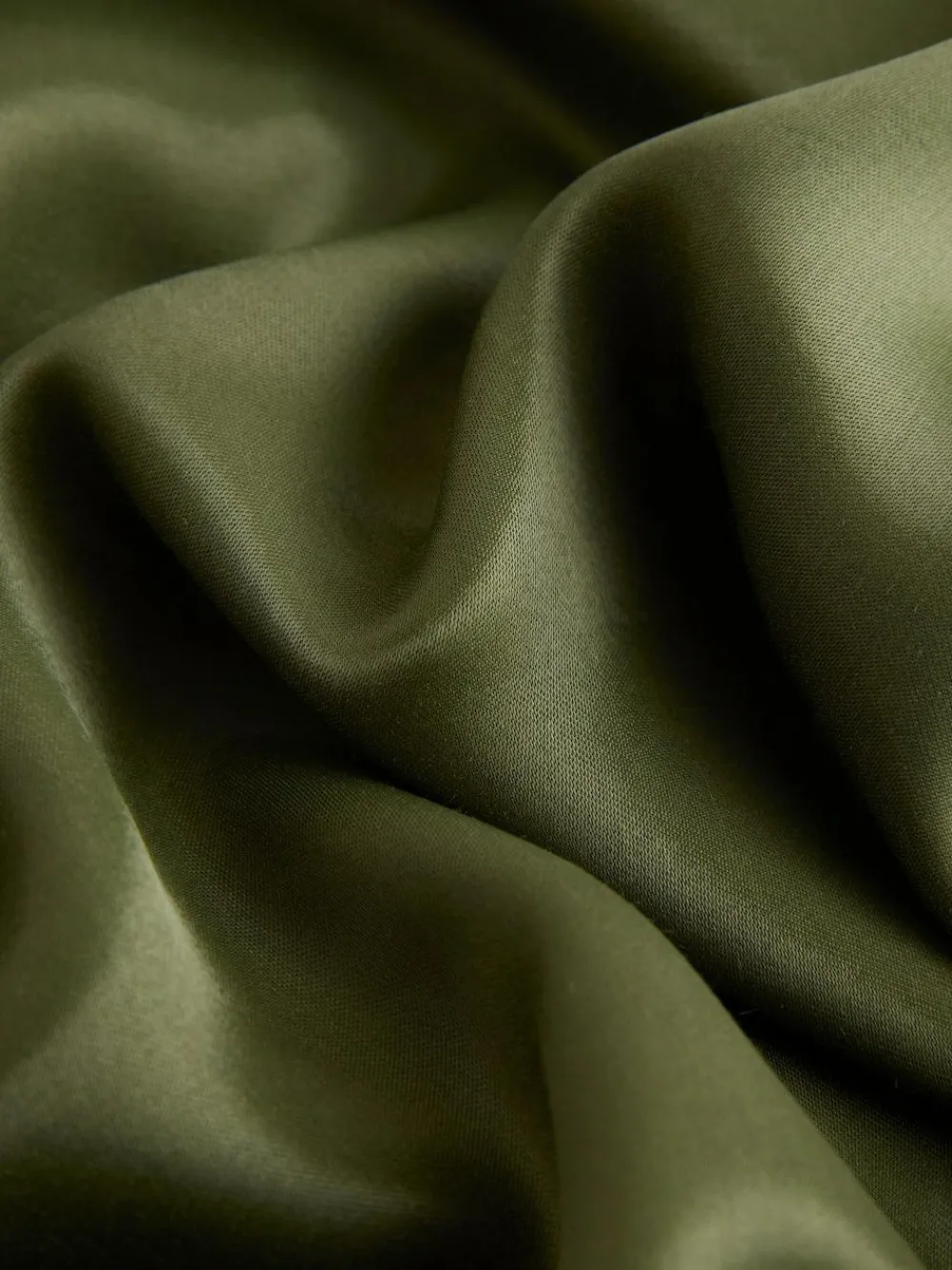 Best Next Khaki Green Satin Midi Skirt