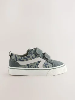 Next Khaki Green Standard Fit (F) Touch Fastening Skate Trainers^BOY Sneakers