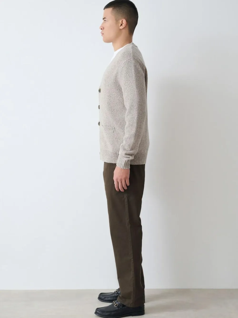 Hot Next Khaki Green Straight Fit Stretch Chinos Trousers