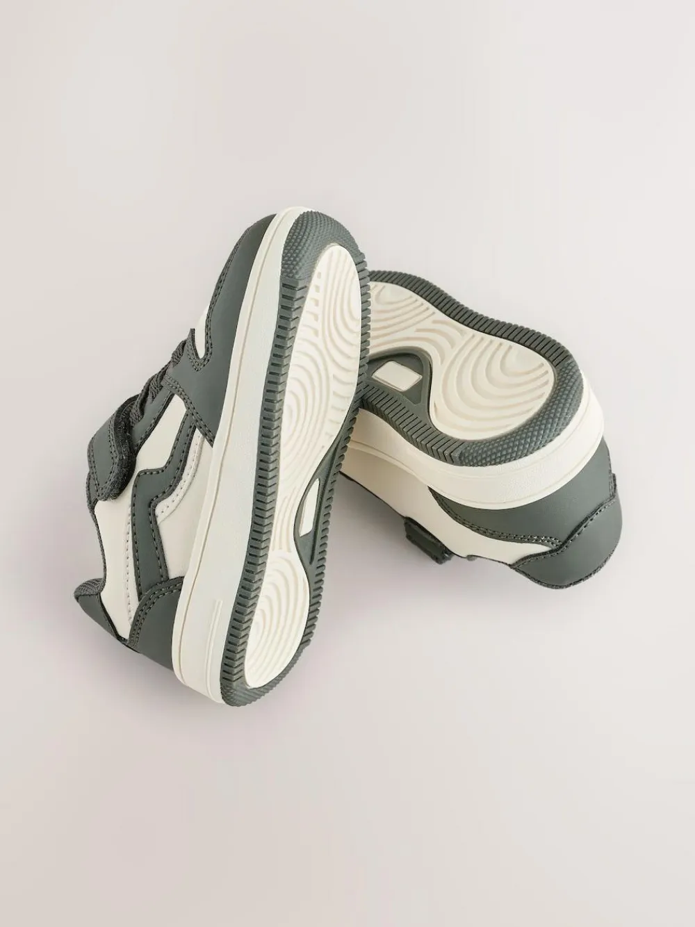 Discount Next Touch Fastening Elastic Lace Trainers Khaki Green