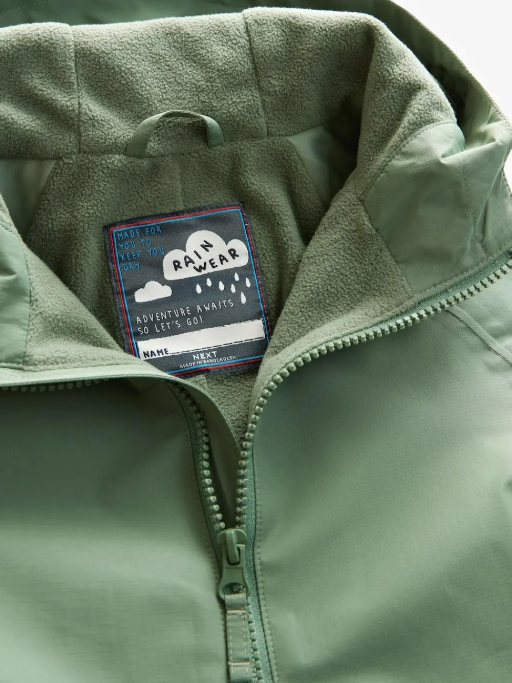 Best Next Khaki Green Waterproof Fleece Lined Puddlesuit (3mths-7yrs)