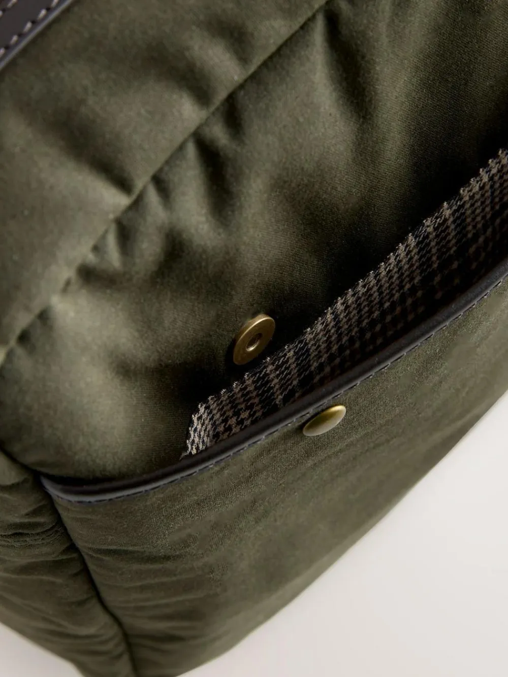 Best Next Khaki Green Wax Cotton Messenger Bag