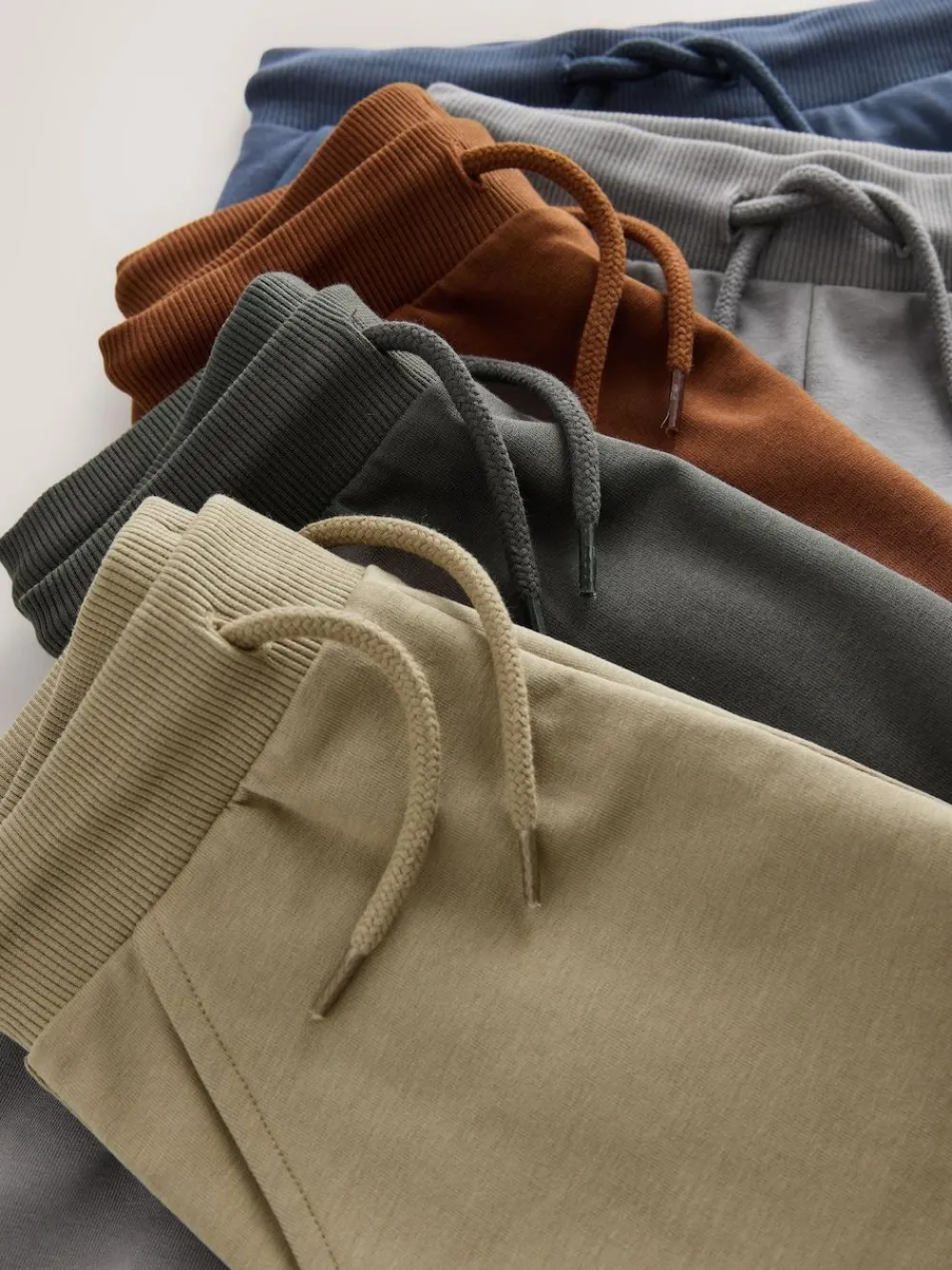 Outlet Next Regular Fit Joggers 5 Pack (3mths-7yrs) Khaki/Grey/Blue