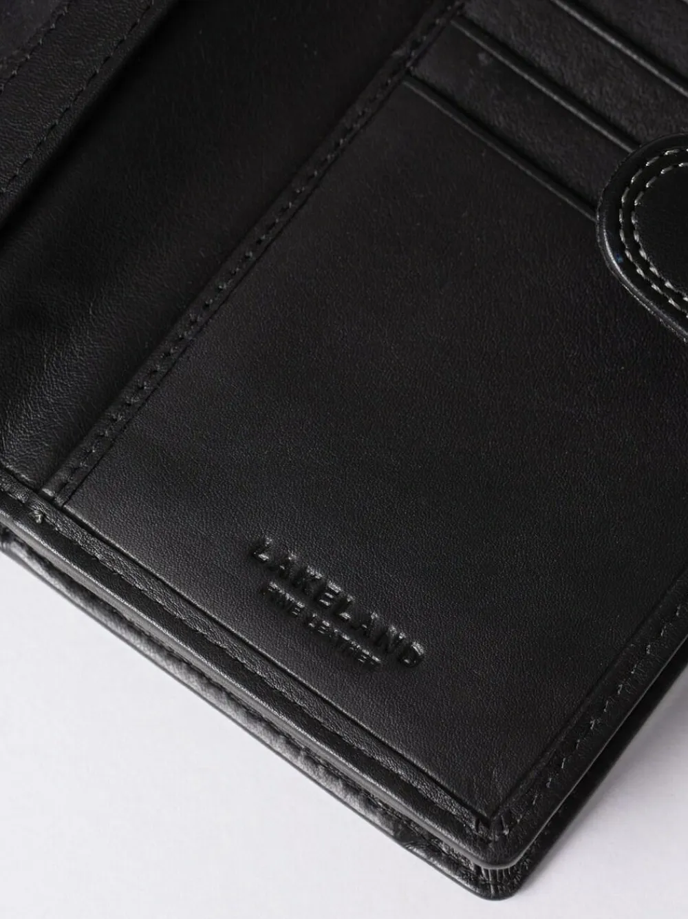 Hot Lakeland Leather Black Medium Tab Purse