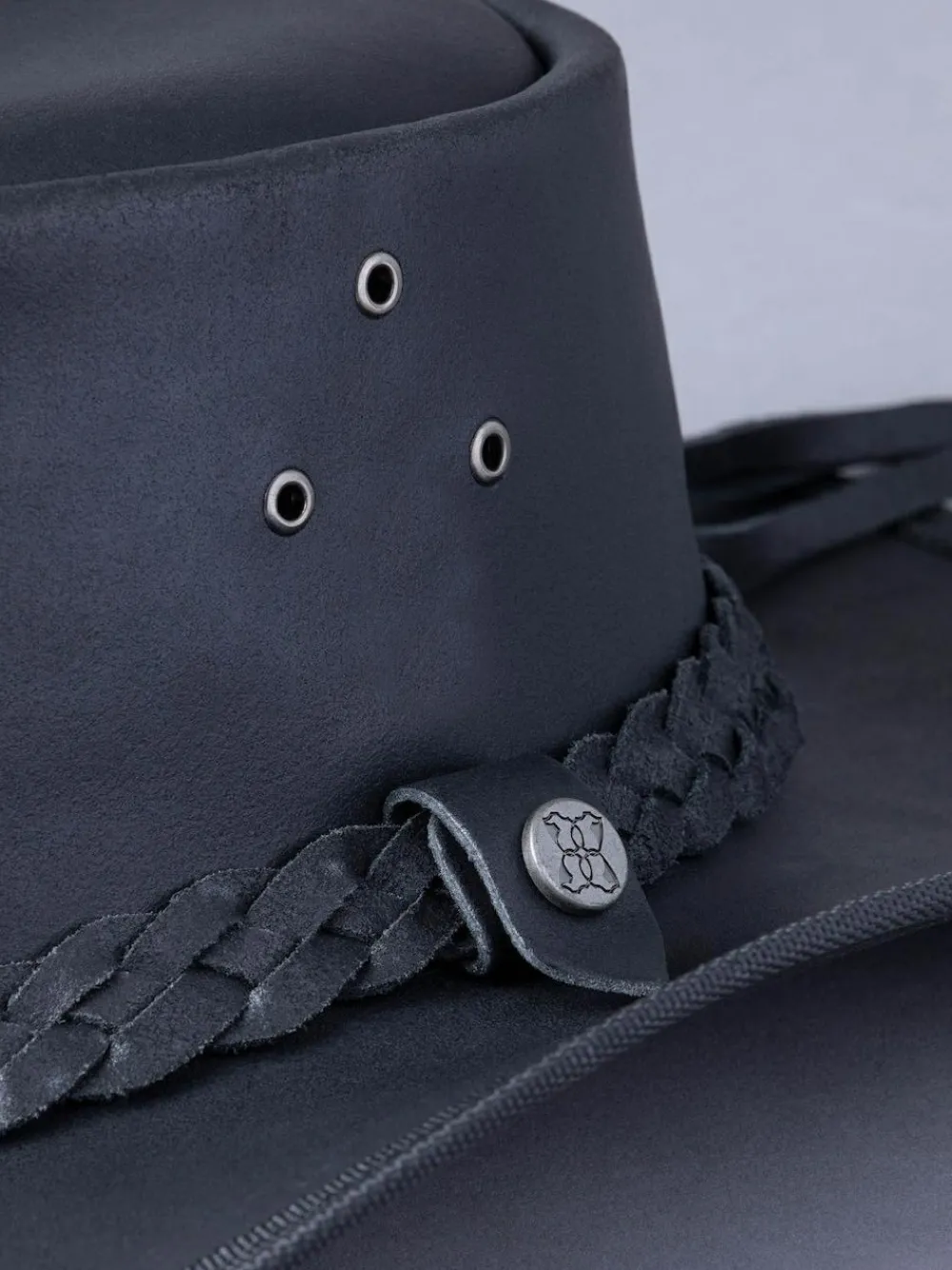 Clearance Lakeland Leather Outback III Australian Style Leather Hat Black