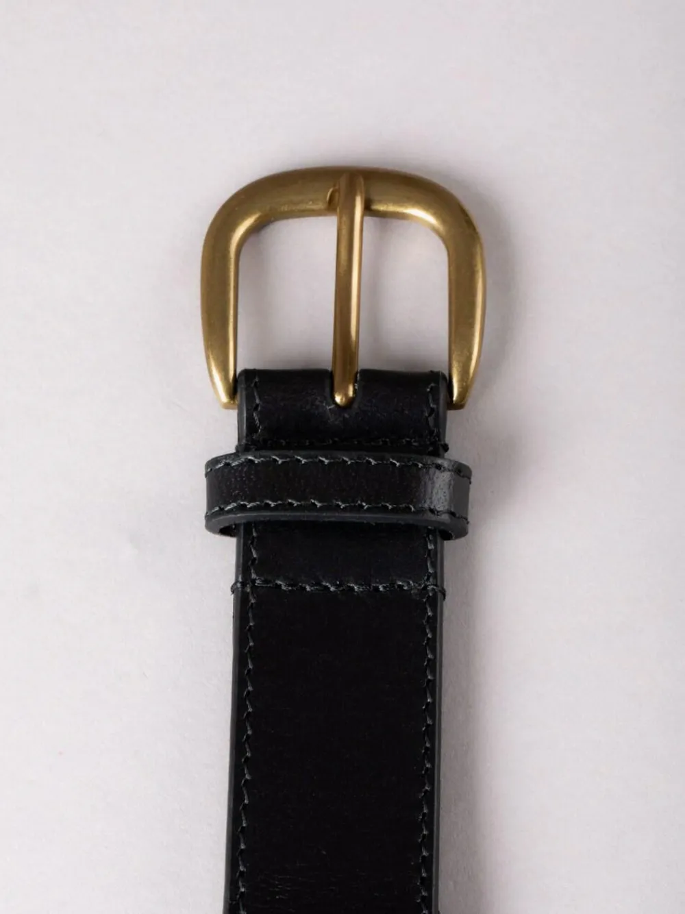 Lakeland Leather Wray Whip Stitch Leather Belt Black