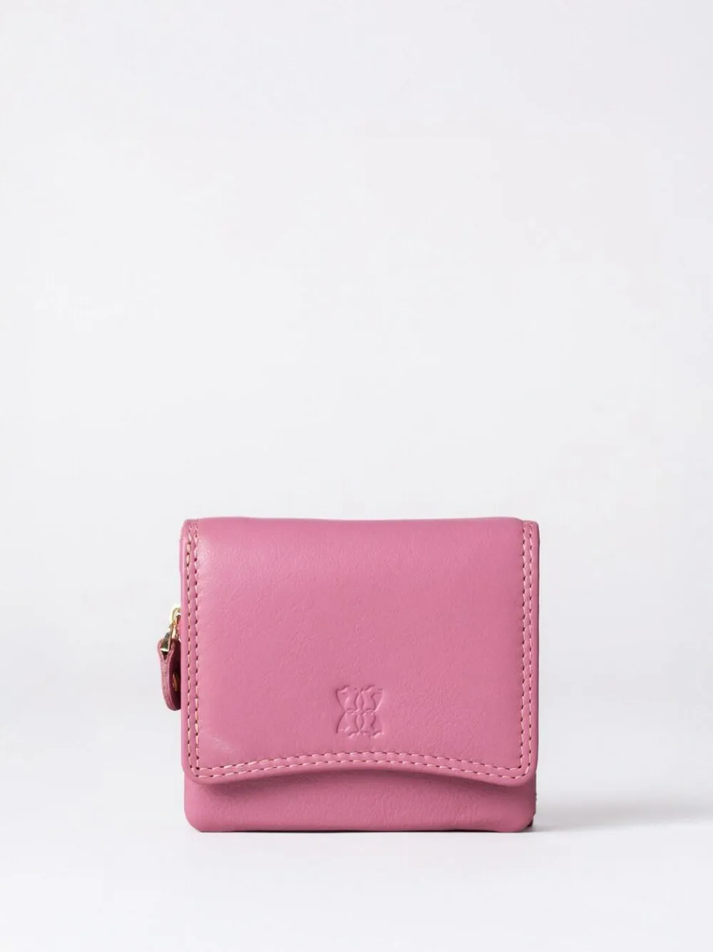 Hot Lakeland Leather Rose Pink Small Leather Flapover Purse