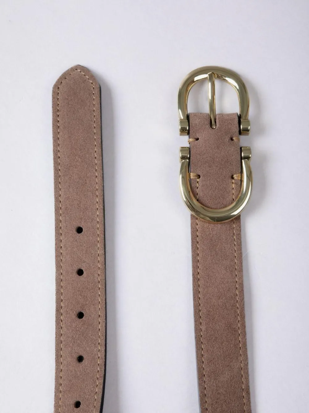 Lakeland Leather Bowness Dual Buckle Suede Belt^Women Belts