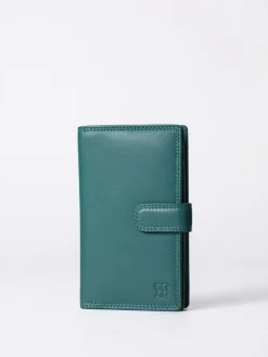 Lakeland Leather Teal Green Medium Tab Purse^Women Purses