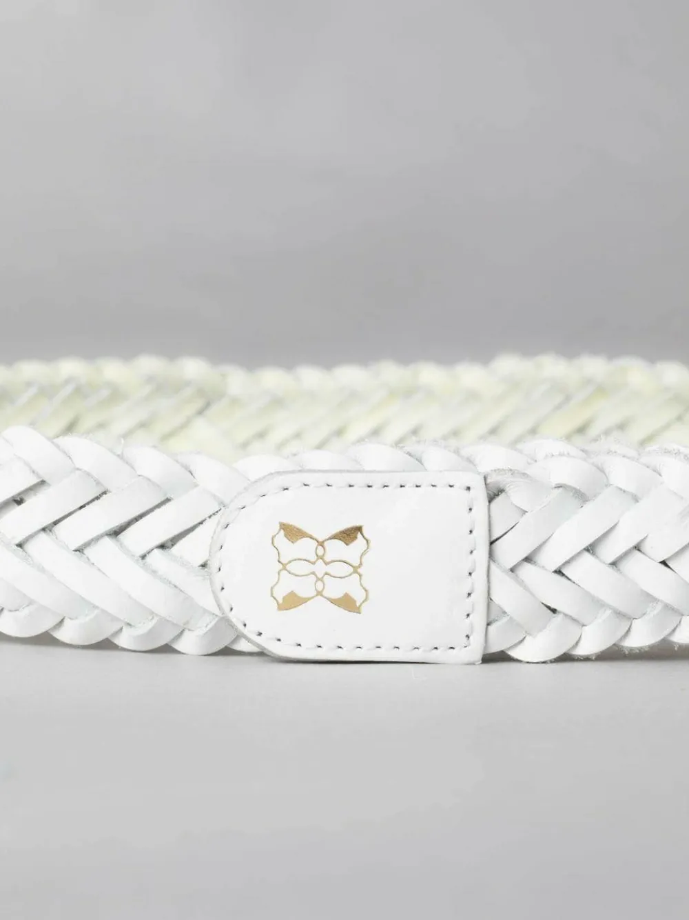 Hot Lakeland Leather Waverton Woven Belt White