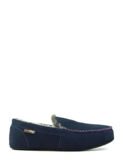 Lazy Dogz Blue Henry Mocassin Slippers