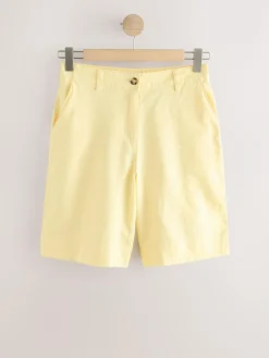 Next Linen Blend Knee Shorts^Women Shorts