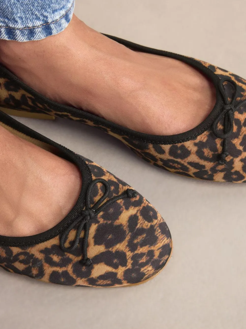 Online Next Leopard Animal Print Standard/Wide Fit Ballerinas Shoes