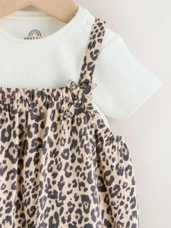 Next Baby Jersey Dungarees and Bodysuits Set 2 Piece (0mths-3yrs)^ Baby Girls|Sets & Co-Ords