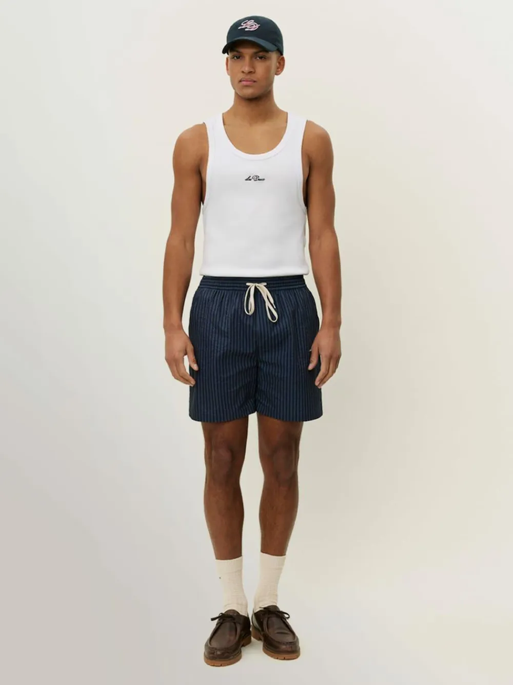 Les Deux Stan Stripe Seersucker Swim Shorts^ Swimwear