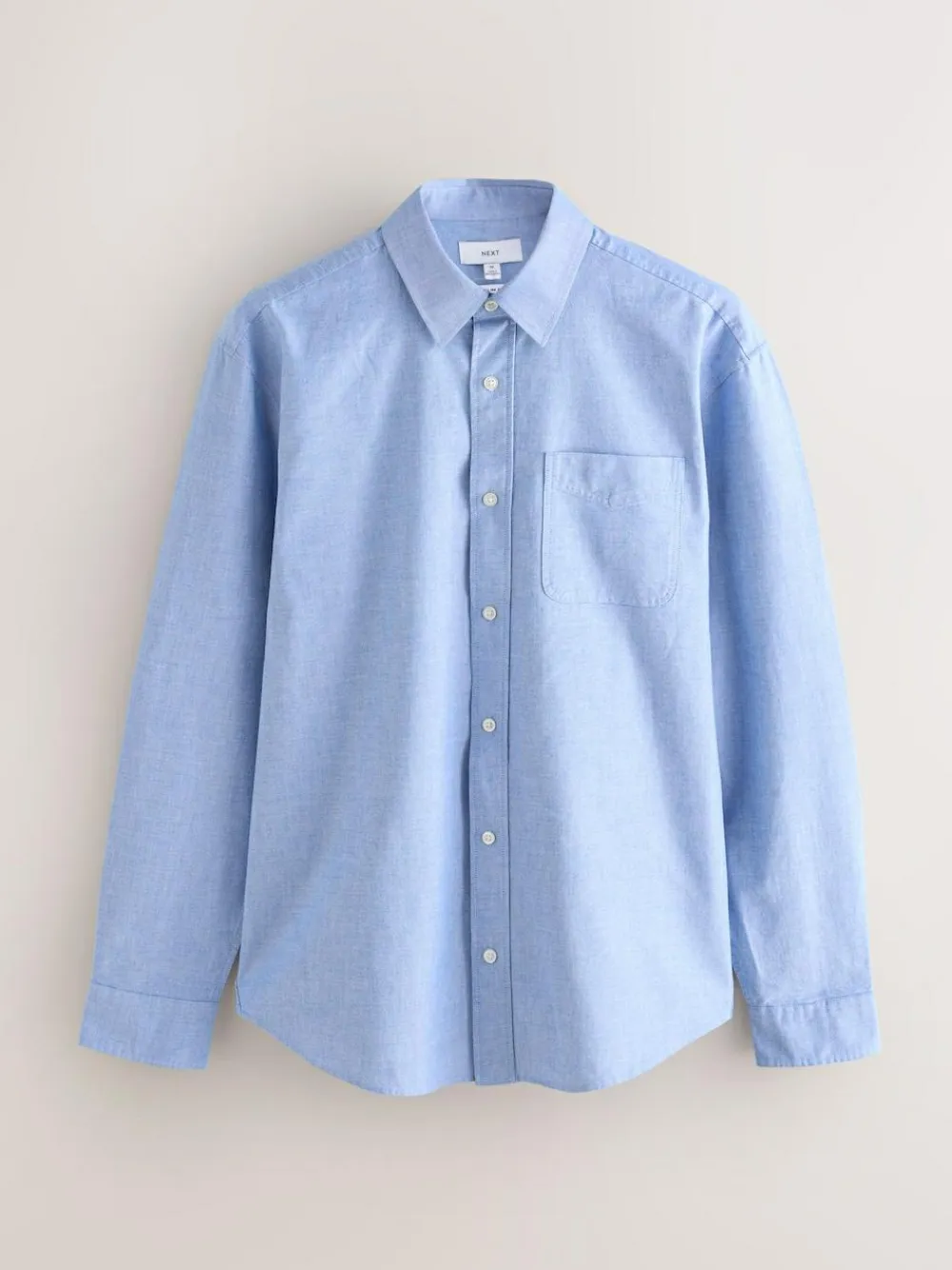 Next Light Blue Regular Fit Long Sleeve Oxford Shirt^ Shirts